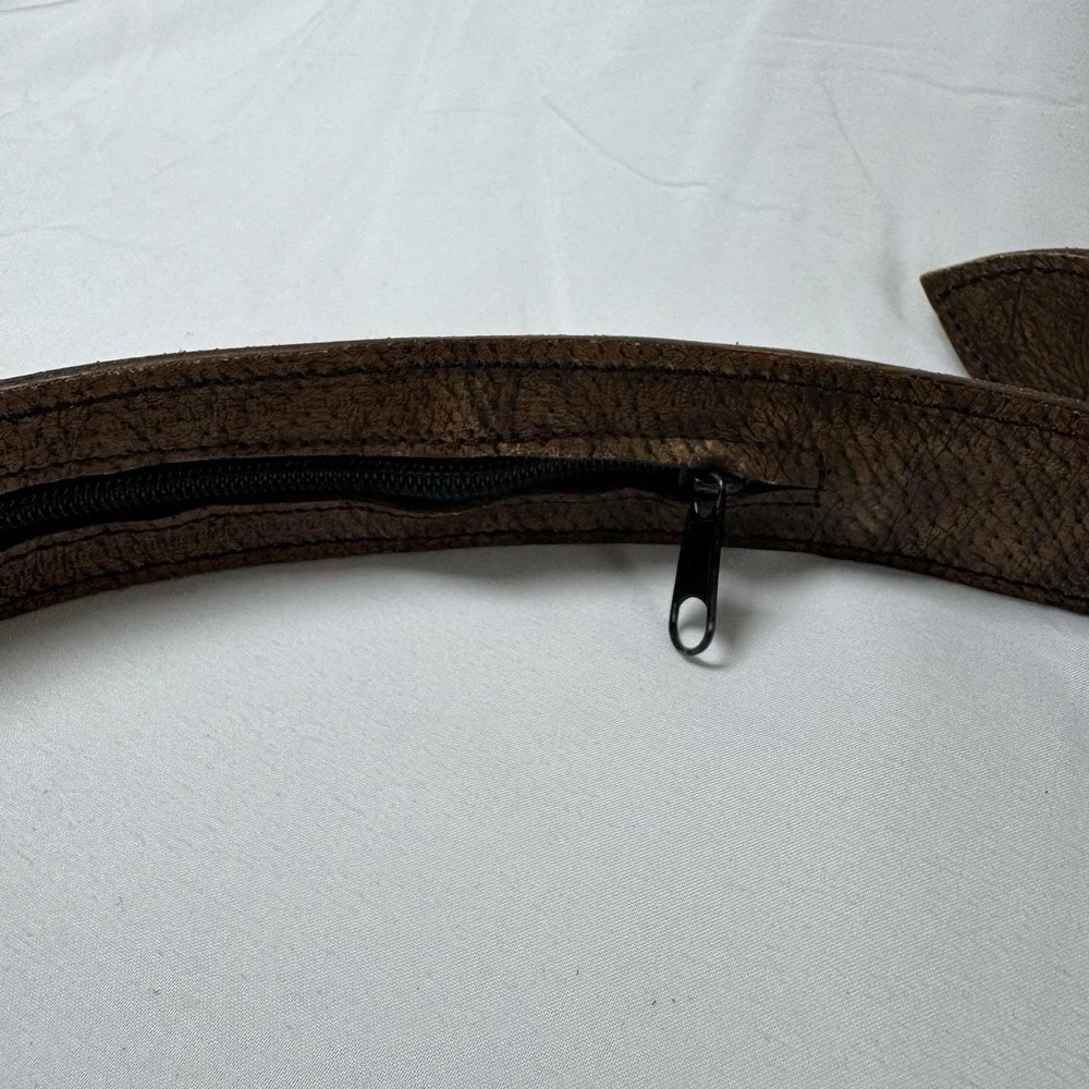 vintage HAND TOOLED buckle belt leather WESTERN Handmade‎ cowboy